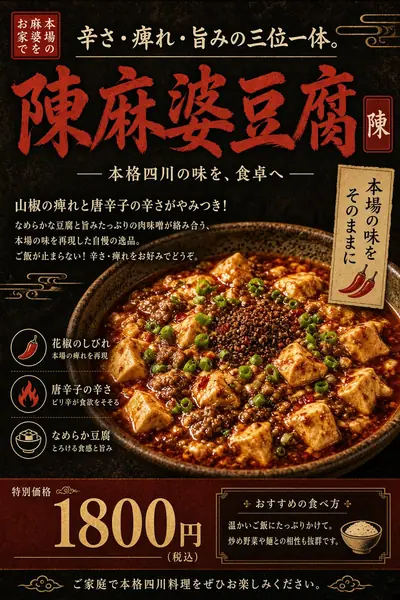 日式麻婆豆腐海报