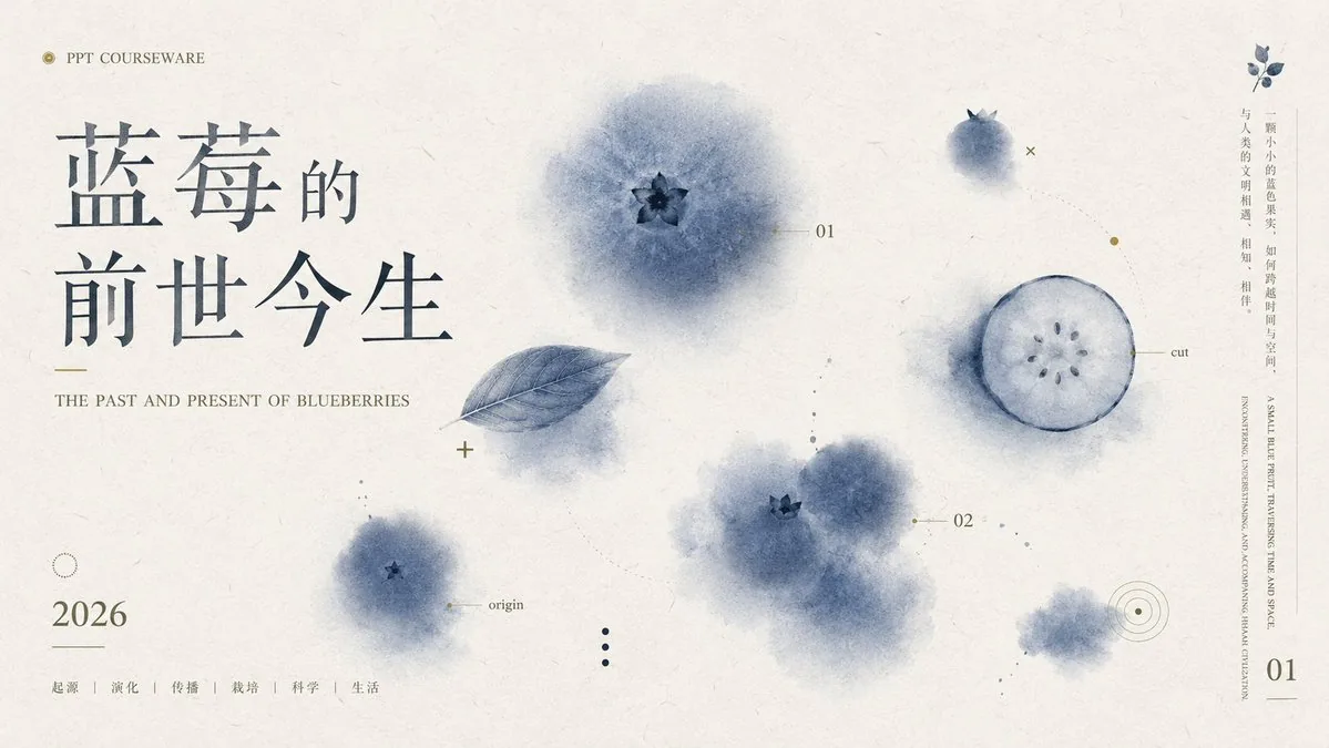 蓝莓课件封面 Slides